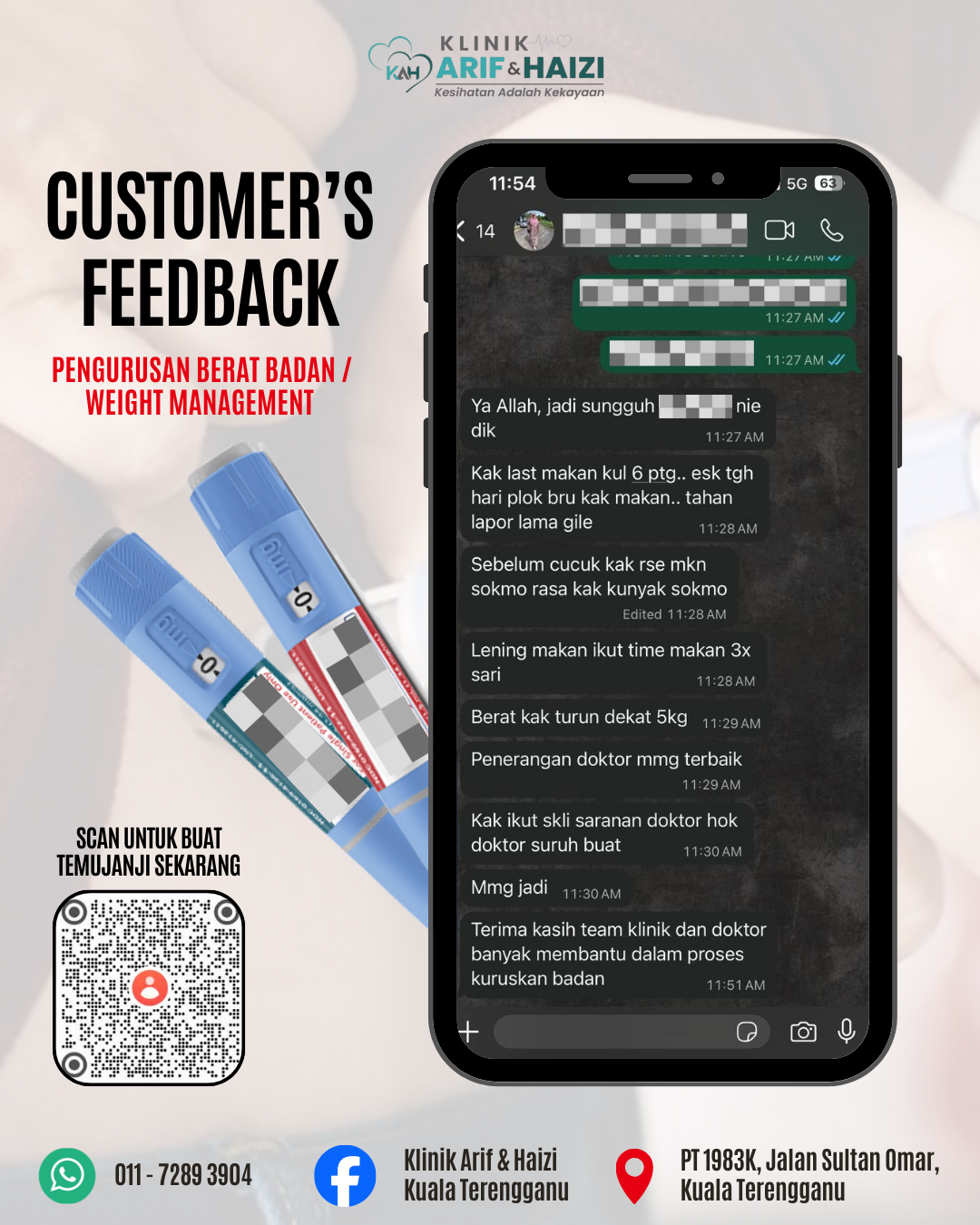 Pesakit - Bukti Rawatan Berat Badan